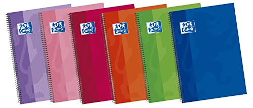 Oxford 400043992 – Pack von 5 Hefte Spiral Deckel extradura, F/215 x 310 mm von Oxford