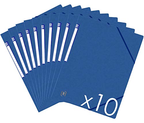 Oxford 400114353 TopFile+ Sammelmappen, Karton, ohne Klappen, mit Gummizug, Format A4, Blau, 10 Stück Oxford 400114353 TopFile+ Sammelmappen, Karton, ohne Klappen, mit Gummizug, Format A4, Blau, 10 Stück von Oxford