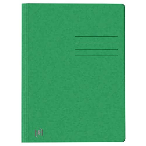Oxford 400117265 Schnellhefter TOP FILE+ extrastark aus 390g Karton für ca. 200 DIN A4-Blätter sortiert mit 12 Farben (grün, 1) von Oxford