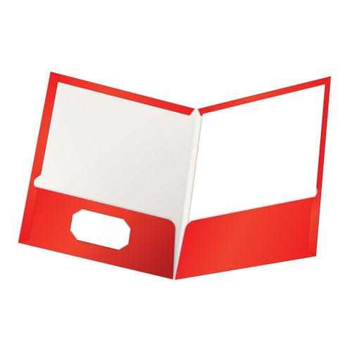 Oxford 51704 Dokumentenmappe, laminiert, 100 Blatt, 2 Fächer, 25 Stück Letter, 11 L x 8-1/2 W in rot Oxford 51704 Dokumentenmappe, laminiert, 100 Blatt, 2 Fächer, 25 Stück Letter, 11 L x 8-1/2 W in rot von Oxford