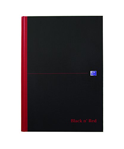 Oxford Black n' Red gebundenes Hardcover Notizbuch A4, Kladde, /m², liniert, 1 Stück von Oxford