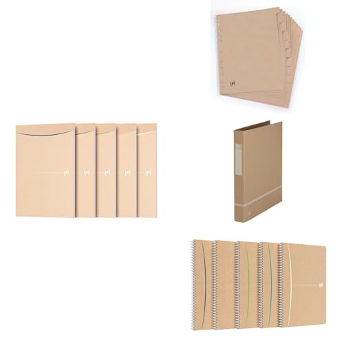 Oxford Bundle of Schreib-Block A4 kariert, Touareg Register DIN A4, Ringbuch A4 3,5 cm breit, Spiral-Notizbuch A4, kariert, gut für die Umwelt Oxford Bundle of Schreib-Block A4 kariert, Touareg Register DIN A4, Ringbuch A4 3,5 cm breit, Spiral-Notizbuch A4, kariert, gut für die Umwelt von Oxford