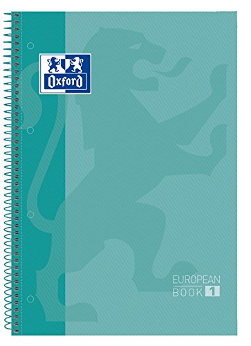 Oxford Classic – Pack von 5 Hefte Spiral Kappe extradura, 5 x 5 cm, Ice Mint von Oxford