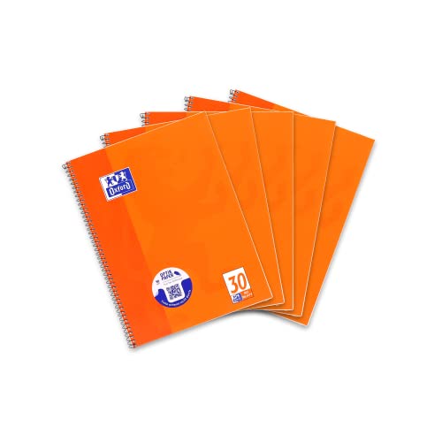 Oxford Collegeblock A4 blanko, 80 Blatt, gelocht, orange, 5 Stück Oxford Collegeblock A4 blanko, 80 Blatt, gelocht, orange, 5 Stück von Oxford