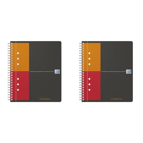 Oxford Collegeblock A5 Activebook International kariert; ein versetzbares Register; 10-fach gelocht (Packung mit 2) von Oxford