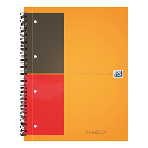 Oxford Activebook Interantional A5, liniert, 160 Seiten, versetzbares Register, Dokumententasche, 5 Stück von Oxford