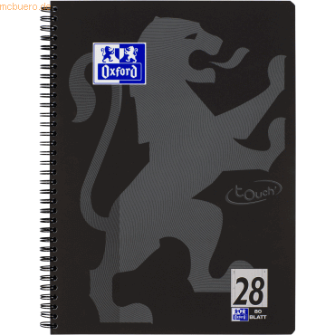 Oxford Collegeblock Touch A4+ 80 Blatt 90g/qm Lineatur 28 schwarz Oxford Collegeblock Touch A4+ 80 Blatt 90g/qm Lineatur 28 schwarz von Oxford