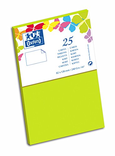 Oxford Correspondance Farbpapier, 8,2 x 12,8 cm, Anisgrün, 10 Stück von Oxford