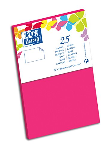Oxford Correspondance Farbpapier, 8,2 x 12,8 cm, Fuchsia, 10 Stück von Oxford