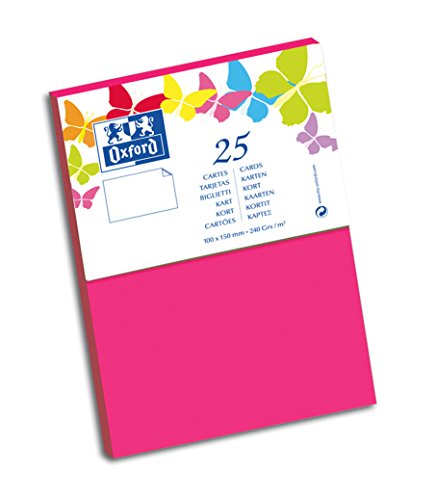 Oxford Correspondance Farbpapier, klassisch, 10 x 15 cm, Fuchsia, 10 Stück von Oxford