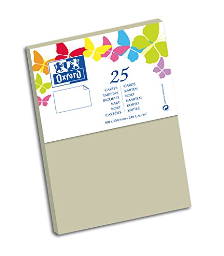 Oxford Correspondance Farbpapier, klassisch, 10 x 15 cm, Hellgrau, 10 Stück von Oxford