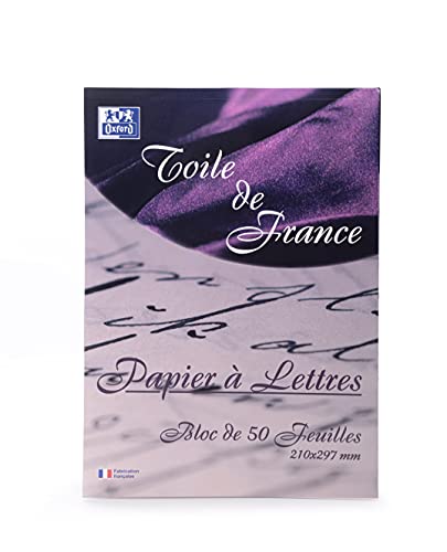 Oxford Correspondance Toile de France Schreibblock, A4, Weiß von Oxford