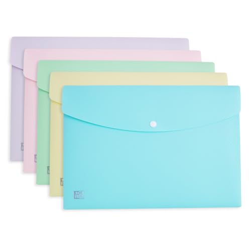 Oxford Dokumeten-Mappen, A4, Kunststoff, verschiedene Pastellfarben, 5 Stück Oxford Dokumeten-Mappen, A4, Kunststoff, verschiedene Pastellfarben, 5 Stück von Oxford