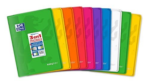 Oxford EasyBook 10 Hefte, A4, 21 x 29, 7 cm, 96 Seiten, kariert, 90 g, verschiedene Farben von Oxford