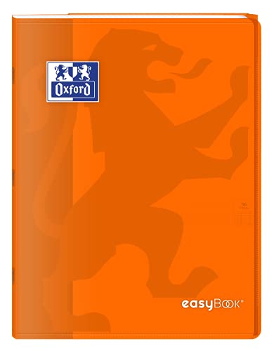 Oxford EasyBook Heft, 24 x 32 cm, 96 Seiten, große Karos, 90 g, Einband aus Polypropylen, Orange, mit Hüllen, 40 Stück Oxford EasyBook Heft, 24 x 32 cm, 96 Seiten, große Karos, 90 g, Einband aus Polypropylen, Orange, mit Hüllen, 40 Stück von Oxford