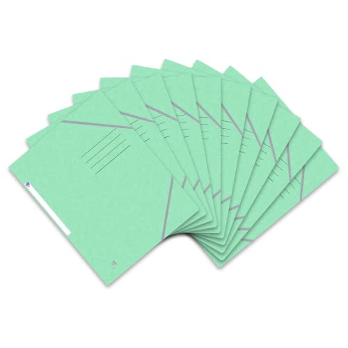 Oxford Top File + Eckspannermappe A4, extrastark aus Karton, pastell-grün, 10er Pack von Oxford