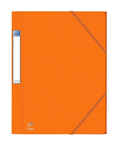 Oxford Eckspannermappe A4, mit 3 Klappen aus Karton, orange, 10er Pack von Oxford