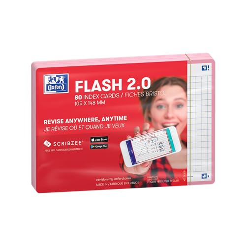 Oxford FLASH 2.0 Karteikarten A6, Lernkarten, 105x148mm, kariert, pink, 80 Blatt Oxford FLASH 2.0 Karteikarten A6, Lernkarten, 105x148mm, kariert, pink, 80 Blatt von Oxford