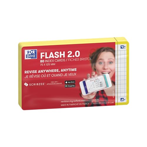 Oxford Flash 2.0 Flashcards A7 75x125mm Kariert 5mm Gelb 80 Stück Oxford Flash 2.0 Flashcards A7 75x125mm Kariert 5mm Gelb 80 Stück von Oxford