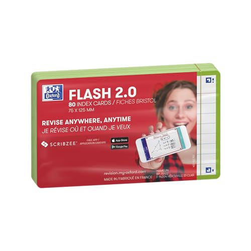 Oxford Flash 2.0 Flashcards A7 75x125mm Liniert Grün 80 Stück Oxford Flash 2.0 Flashcards A7 75x125mm Liniert Grün 80 Stück von Oxford