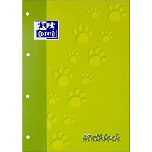 Oxford Junior Malblock "Tatzen", DIN A4, 100 Blatt, gelocht von Oxford