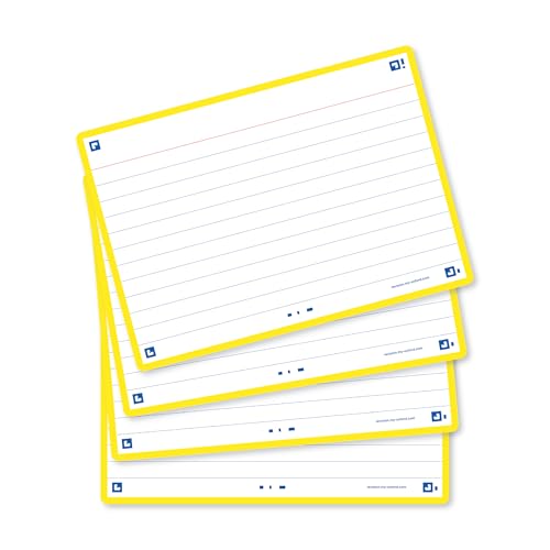 Oxford FLASH 2.0 Karteikarten A6, Lernkarten, 105x148mm, liniert, gelb, 80 Blatt Oxford FLASH 2.0 Karteikarten A6, Lernkarten, 105x148mm, liniert, gelb, 80 Blatt von Oxford