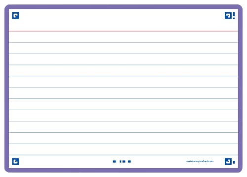 Oxford Karteikarten A6 Lernkarten, Lila, Liniert 105x148mm Oxford Karteikarten A6 Lernkarten, Lila, Liniert 105x148mm von Oxford