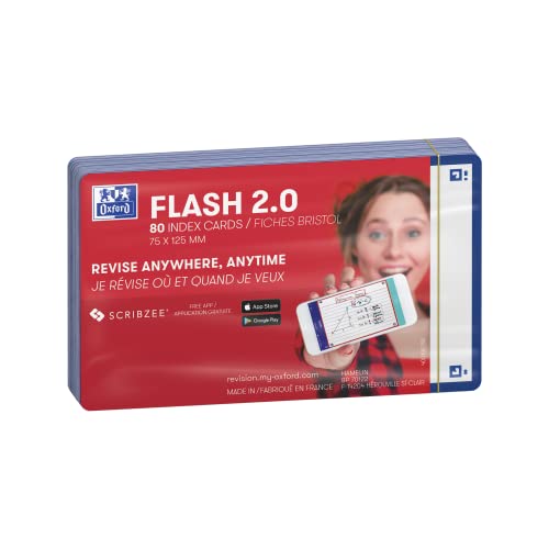 Oxford FLASH 2.0 Karteikarten A7, Lernkarten, 75x125mm, blanko, marine-blau, 80 Blatt Oxford FLASH 2.0 Karteikarten A7, Lernkarten, 75x125mm, blanko, marine-blau, 80 Blatt von Oxford