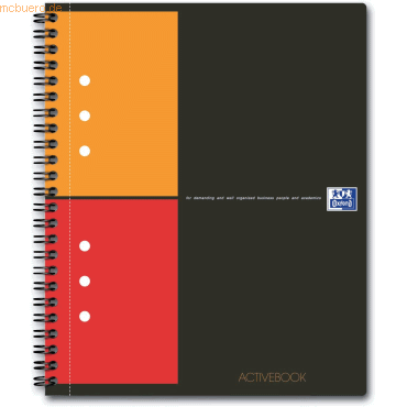 Oxford Kollegblock Activebook A5+ 80g/qm VE=80 Blatt kariert von Oxford