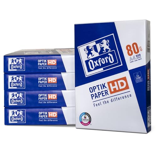 Oxford Kopier-/Druckerpapier, Premium, 2.500 Blatt, DIN A4 Papier, 1 Box mit 5 Pack von Oxford