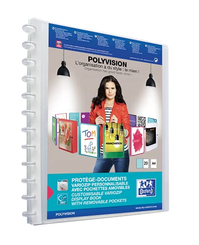 Oxford Ring-Mappe A4, Polyvision, Präsentations-Buch mit 20 Hüllen, Vario-Zipp, Austausch- und erweiterbar, transparent, 1 Stück Oxford Ring-Mappe A4, Polyvision, Präsentations-Buch mit 20 Hüllen, Vario-Zipp, Austausch- und erweiterbar, transparent, 1 Stück von Oxford