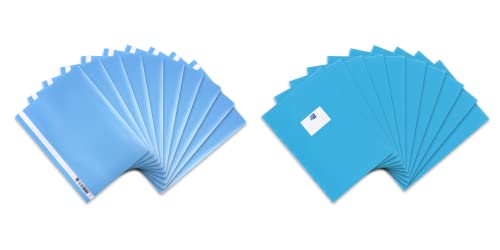 Oxford Kunststoff-Schnellhefter und Heftumschlag A4, hellblau, jeweils 10 Stück von Oxford