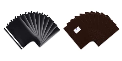 Oxford Kunststoff-Schnellhefter und Heftumschlag A4, schwarz, jeweils 10 Stück von Oxford