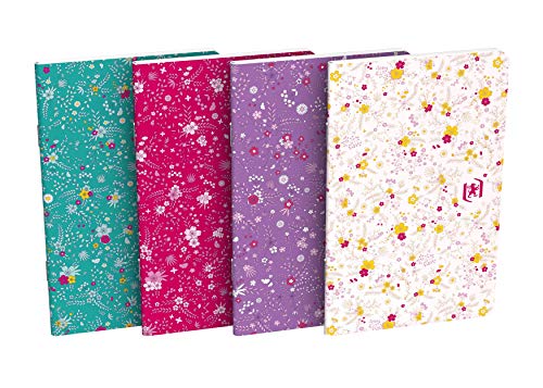 Oxford Notizblöcke Flowers, 9 x 14 cm, 60 linierte Seiten, 6 mm, geklammert, Einband, Karte, verschiedene Farben, 10 Stück Oxford Notizblöcke Flowers, 9 x 14 cm, 60 linierte Seiten, 6 mm, geklammert, Einband, Karte, verschiedene Farben, 10 Stück von Oxford