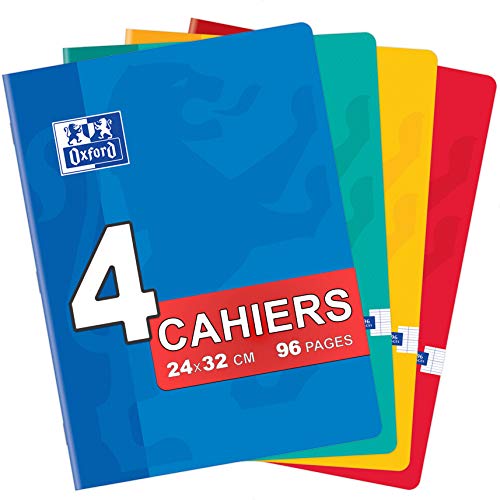 Oxford Notizbücher, Color Life 24 x 32 cm, große Karos, kariert, 96 Seiten, 90 g, 4 Stück Oxford Notizbücher, Color Life 24 x 32 cm, große Karos, kariert, 96 Seiten, 90 g, 4 Stück von Oxford