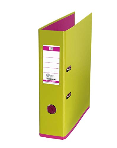 Oxford Ordner A4, myColour, 8 cm breit, zweifarbig in hellgrün und pink von Oxford