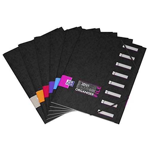 Oxford Ordnungsmappe mit 8 Fächern, A4-Format, elastischer Verschluss, laminiert, Farbe zufällig Oxford Ordnungsmappe mit 8 Fächern, A4-Format, elastischer Verschluss, laminiert, Farbe zufällig von Oxford