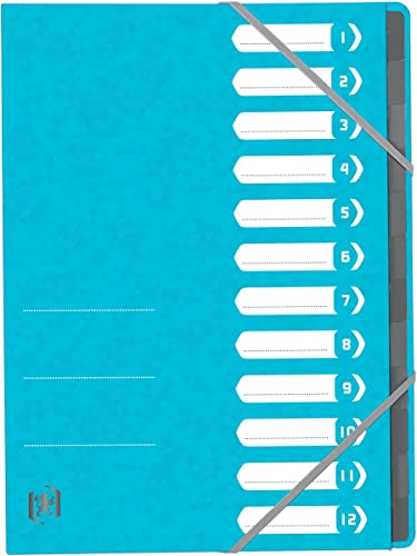 Oxford - Oxford Trieur Top File+, A4, 12 compartiments, bleu Clair Oxford - Oxford Trieur Top File+, A4, 12 compartiments, bleu Clair von Oxford