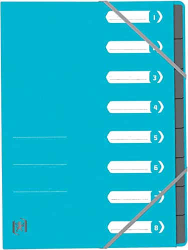 Oxford - Oxford Trieur Top File+, A4, 8 compartiments, bleu Clair Oxford - Oxford Trieur Top File+, A4, 8 compartiments, bleu Clair von Oxford