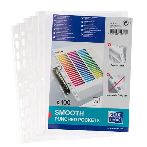 Oxford Prospekthüllen A5, glasklar, oben offen, 100er Pack Oxford Prospekthüllen A5, glasklar, oben offen, 100er Pack von Oxford