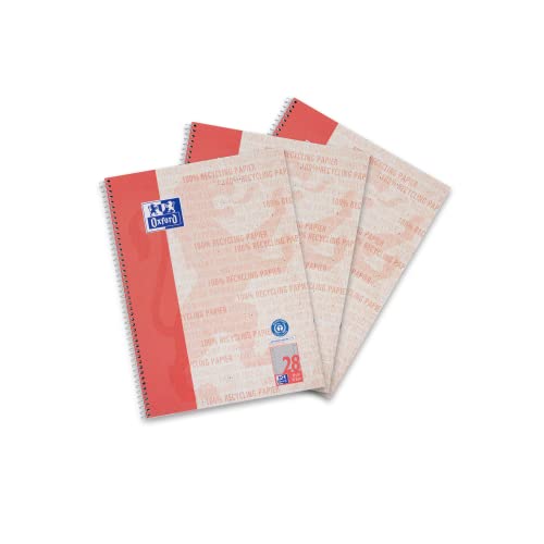 Oxford Recycling Collegeblock A4 kariert mit Doppelrand, 80 Blatt, 3 Stück Oxford Recycling Collegeblock A4 kariert mit Doppelrand, 80 Blatt, 3 Stück von Oxford