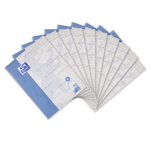Oxford Recycling Collegeblock A4 liniert mit weißem Rand, 80 Blatt, 10 Stück Oxford Recycling Collegeblock A4 liniert mit weißem Rand, 80 Blatt, 10 Stück von Oxford