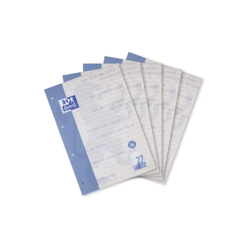 Oxford Recycling Schulblock A4 liniert, Lineatur 27, 50 Blatt, kopfgeleimt, 5 Stück Oxford Recycling Schulblock A4 liniert, Lineatur 27, 50 Blatt, kopfgeleimt, 5 Stück von Oxford