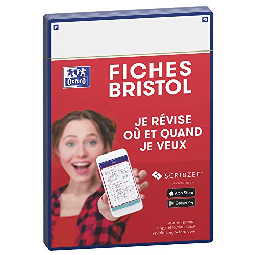 Oxford Revision 2.0 Karteikarten, DIN A5 (14,8 x 21 cm), einfarbig, weiß, Vorder- / Rückseite – Rahmen marineblau, 50 Stück Oxford Revision 2.0 Karteikarten, DIN A5 (14,8 x 21 cm), einfarbig, weiß, Vorder- / Rückseite – Rahmen marineblau, 50 Stück von Oxford