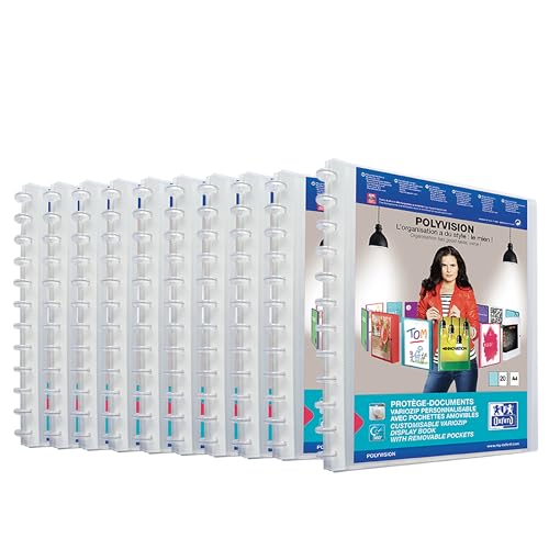 Oxford Ring-Mappe A4, Polyvision, Präsentations-Buch mit 20 Hüllen, Vario-Zipp, Austausch- und erweiterbar, transparent, 1 Stück Oxford Ring-Mappe A4, Polyvision, Präsentations-Buch mit 20 Hüllen, Vario-Zipp, Austausch- und erweiterbar, transparent, 1 Stück von Oxford