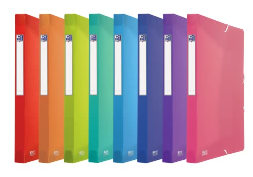 Oxford Sammelbox A4, Rückenbreite 2,5 cm, Kunststoff, 8 Farben, 10 Stück Oxford Sammelbox A4, Rückenbreite 2,5 cm, Kunststoff, 8 Farben, 10 Stück von Oxford