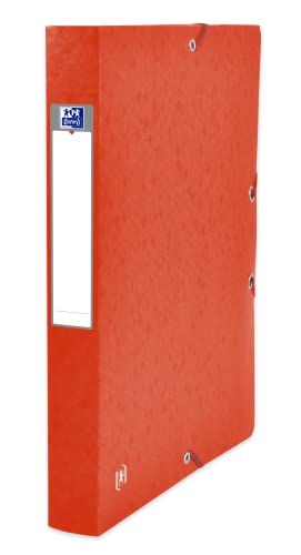 Oxford Sammelbox A4, Top File +, aus Karton, 4 cm Rückenbreite, rot, 9 Stück von Oxford