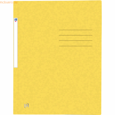 10 x Oxford Sammelmappe Top File+ A4 Karton 390g/qm gelb von Oxford