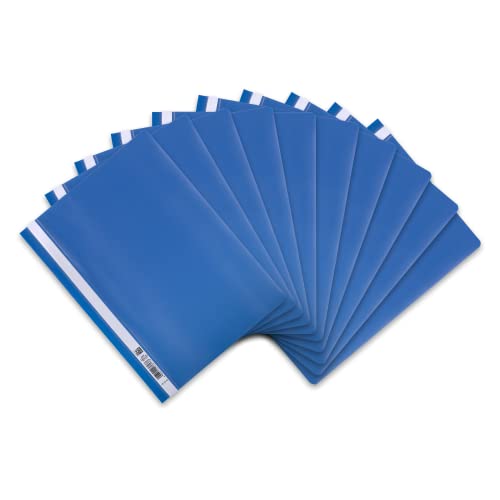 Oxford Schnellhefter A4, aus Kunststoff, blau, 10er Pack von Oxford