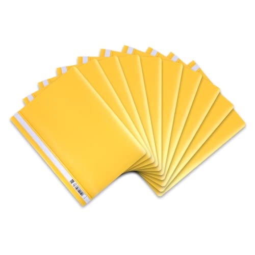 Oxford Schnellhefter A4, aus Kunststoff, gelb, 10er Pack von Oxford